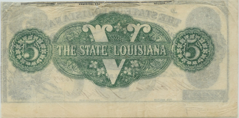 Louisiana 5 dollar back